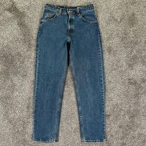 Vintage Levis 962 Orange Tab Denim Jeans 5 JR S Loose Fit Straight Leg USA Made